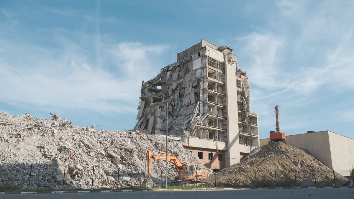 Bâtiment en cours de démolition